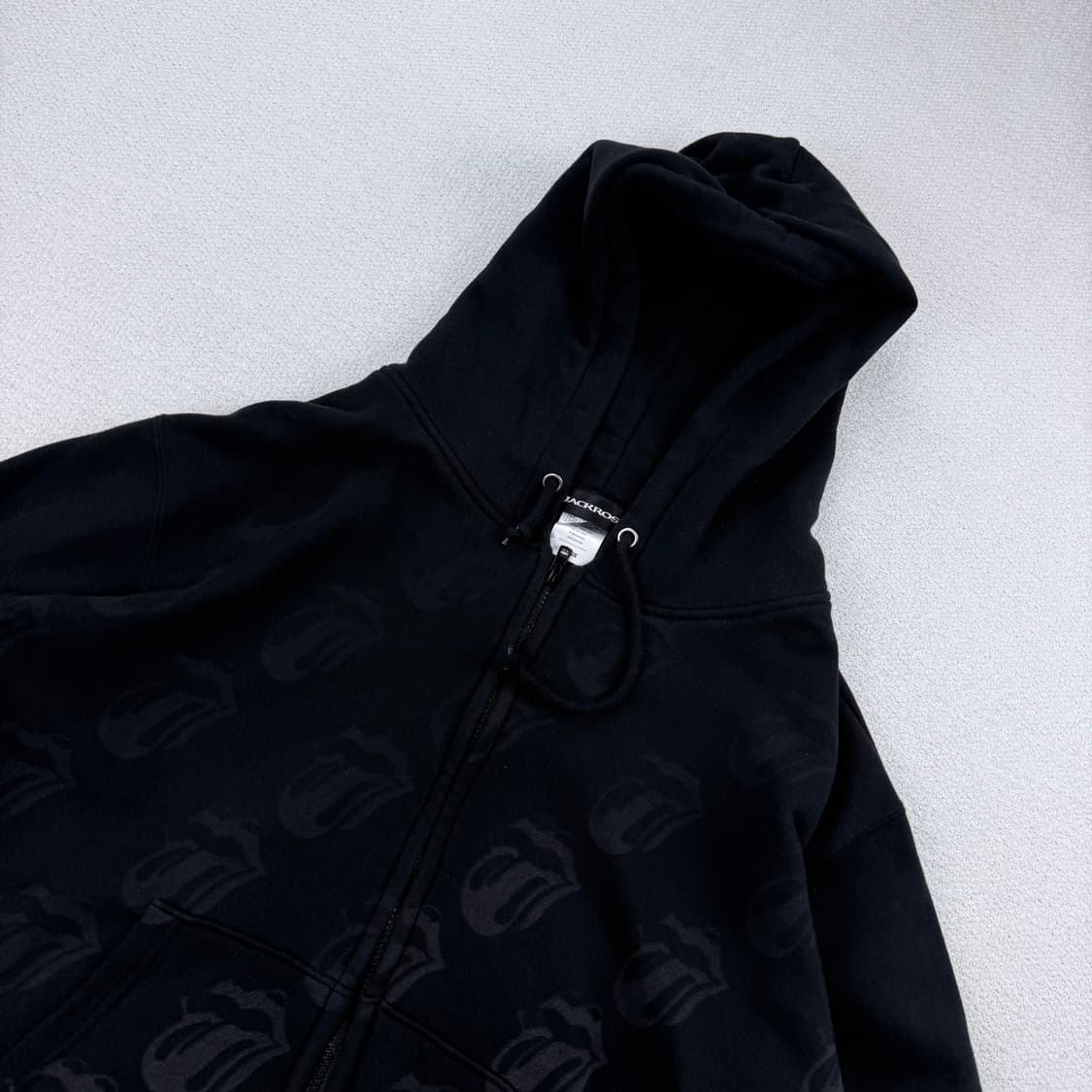 Jackrose x rolling stones 라인스톤&그래픽 후드집업 상품이미지3