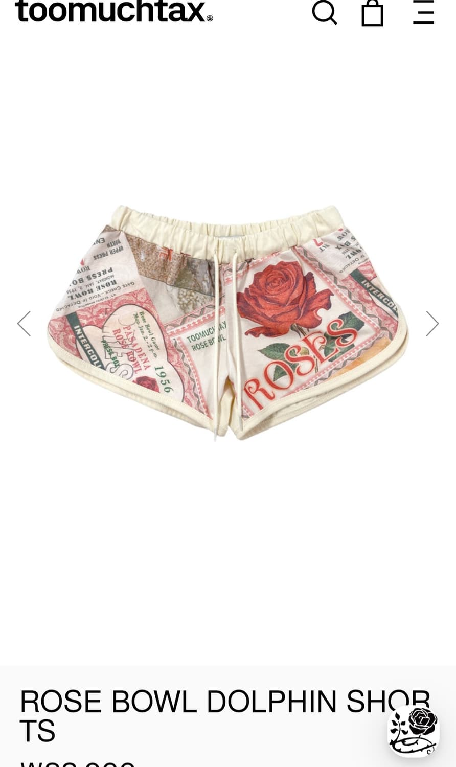 투머치택스 로즈 돌핀 팬츠 상품이미지2