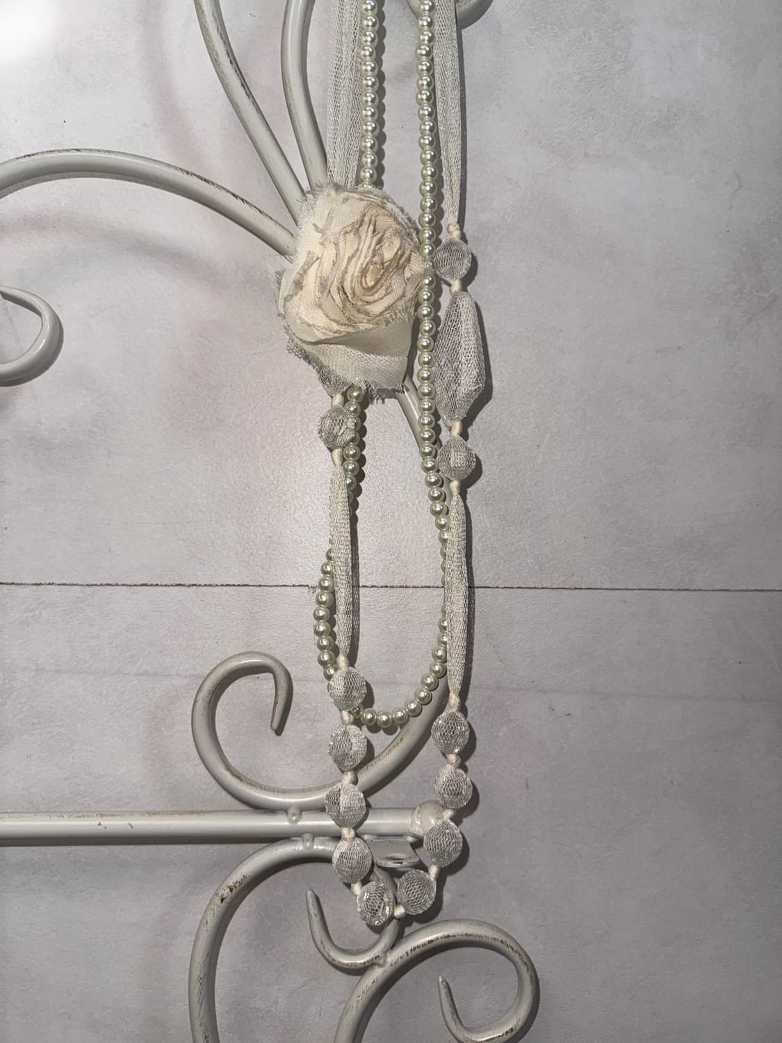 Rose pearl lace layered necklace  상품이미지5