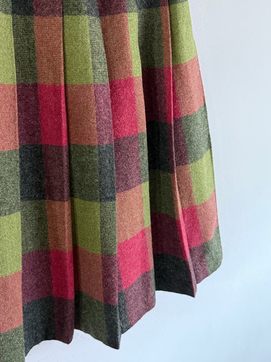 일본빈티지 울 체크 플리프스커트 상품이미지3