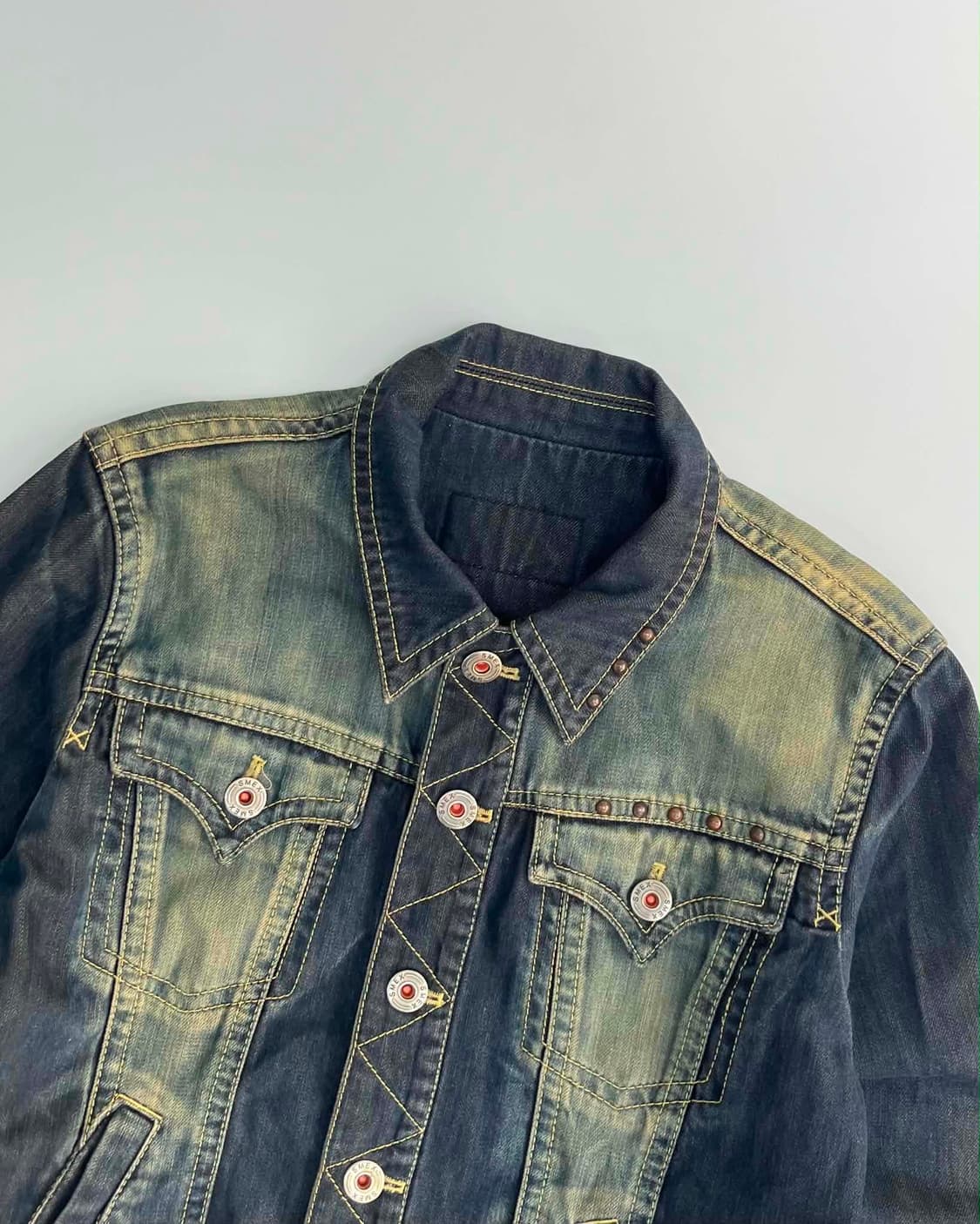 [L] SMEX JEANS Vintage Washing Denim Jac 상품이미지3