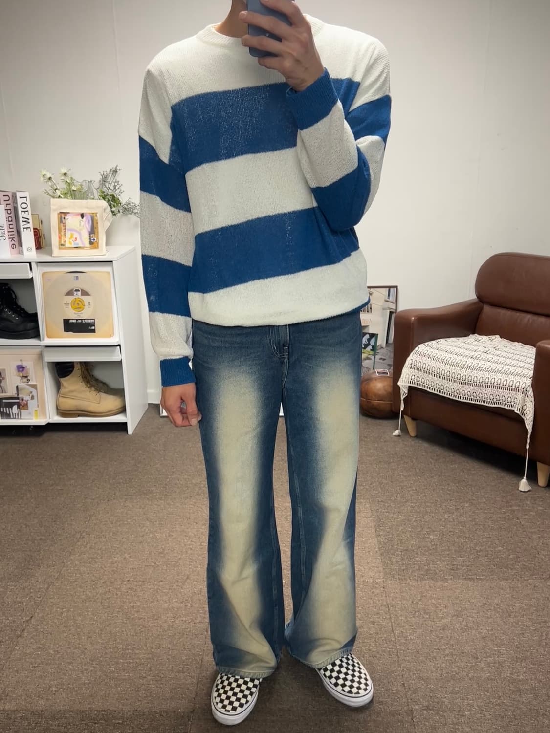 SATUR 세터 워싱 데님팬츠 블루 M  상품이미지6