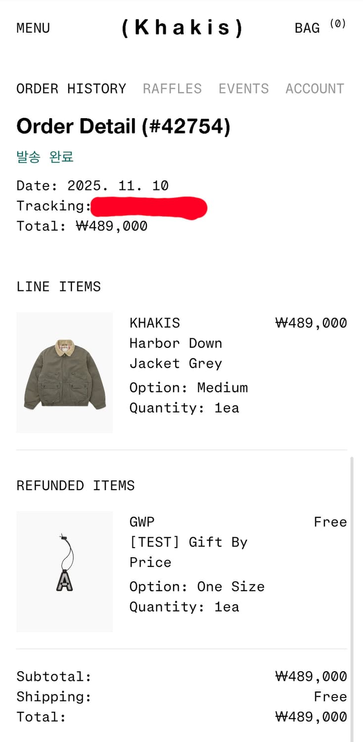 카키스 하버 다운 자켓(M, 그레이) 상품이미지4