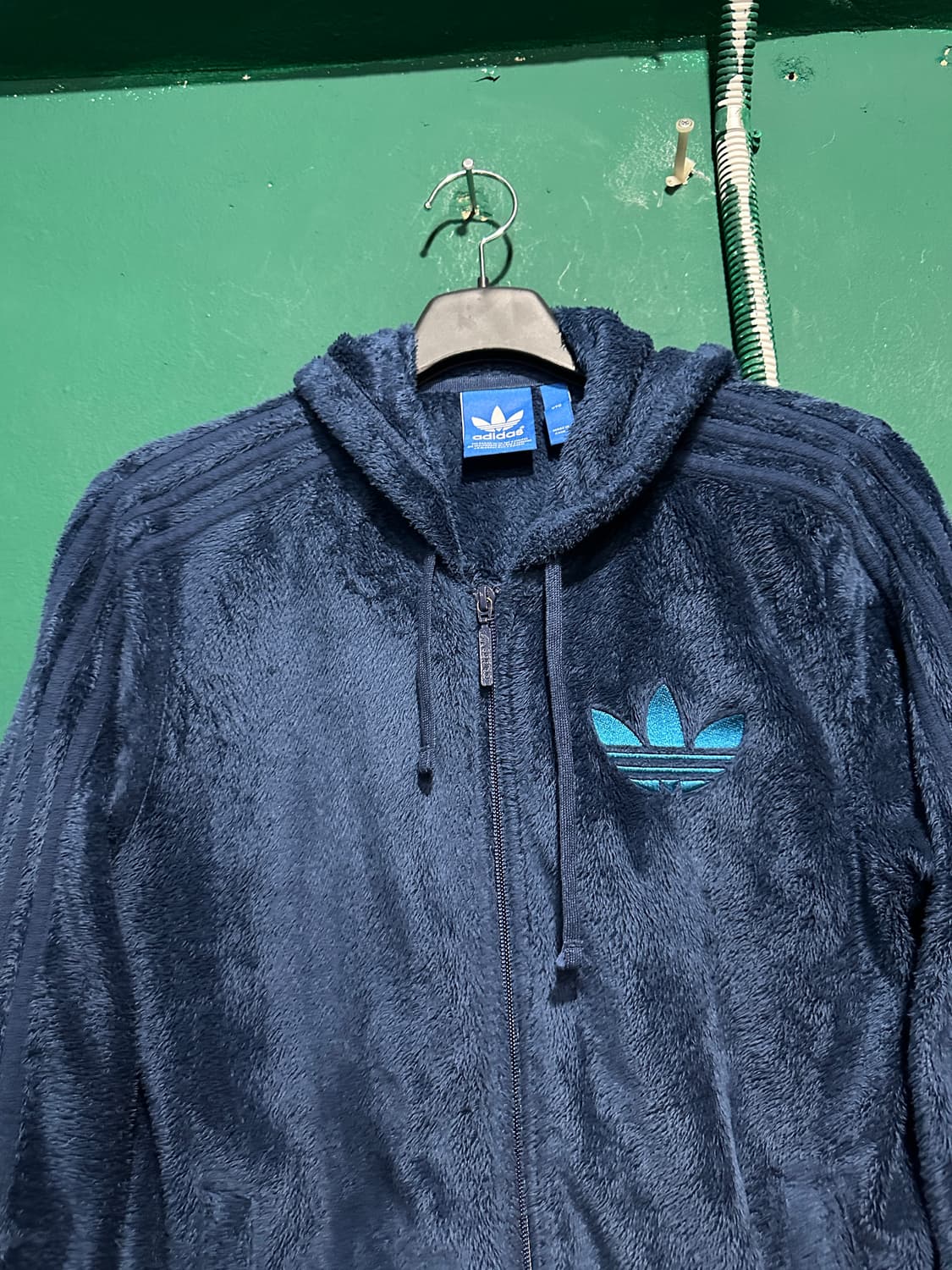 아디다스 퍼 후드자켓 네이비 90 상품이미지2