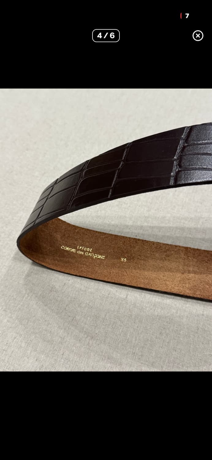 꼼데가르송 브라운 레더 벨트 상품이미지4