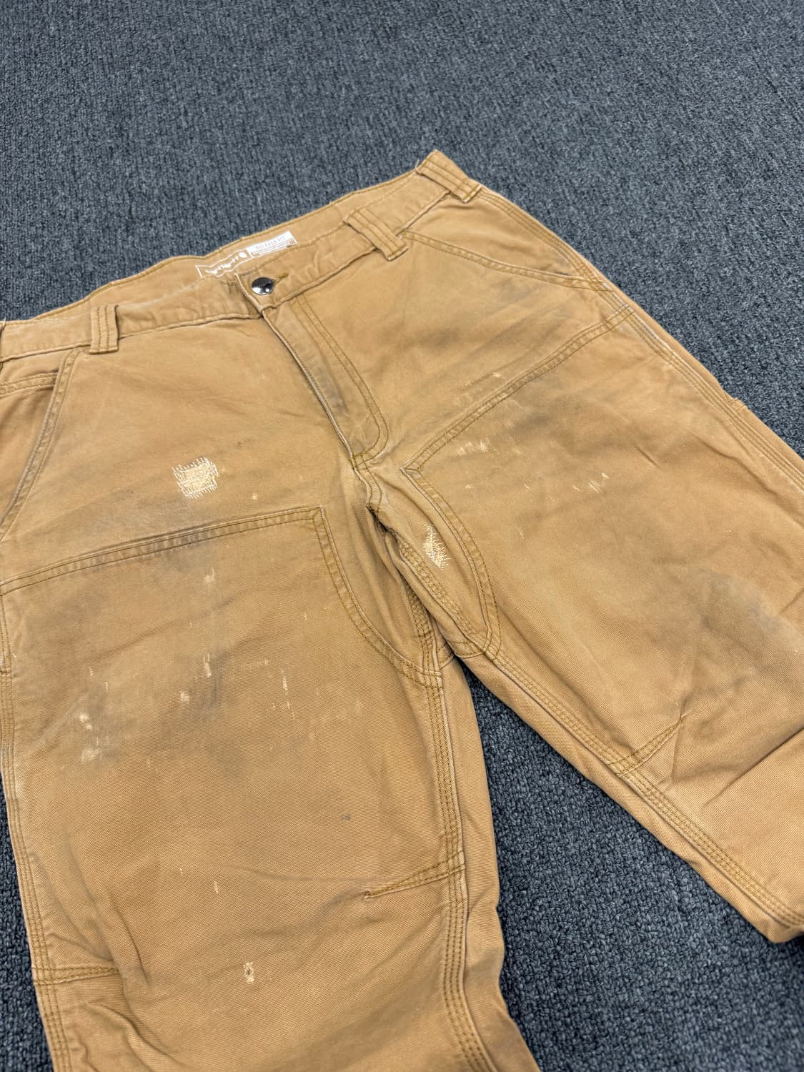 칼하트 빈티지 베이지 더블니 워크팬츠 상품이미지2