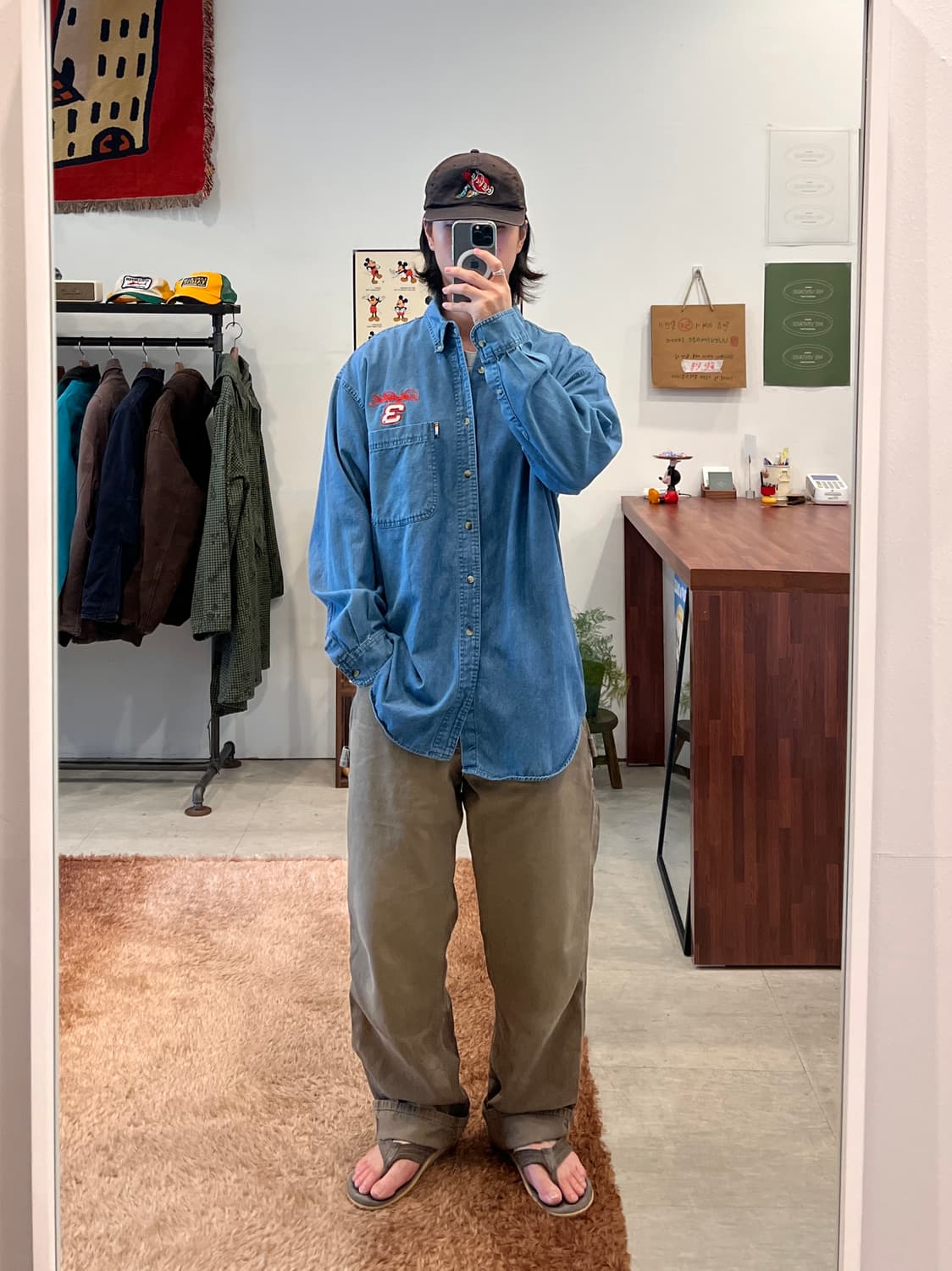 90-00s Competitors View 나스카 데님 셔츠 상품이미지2