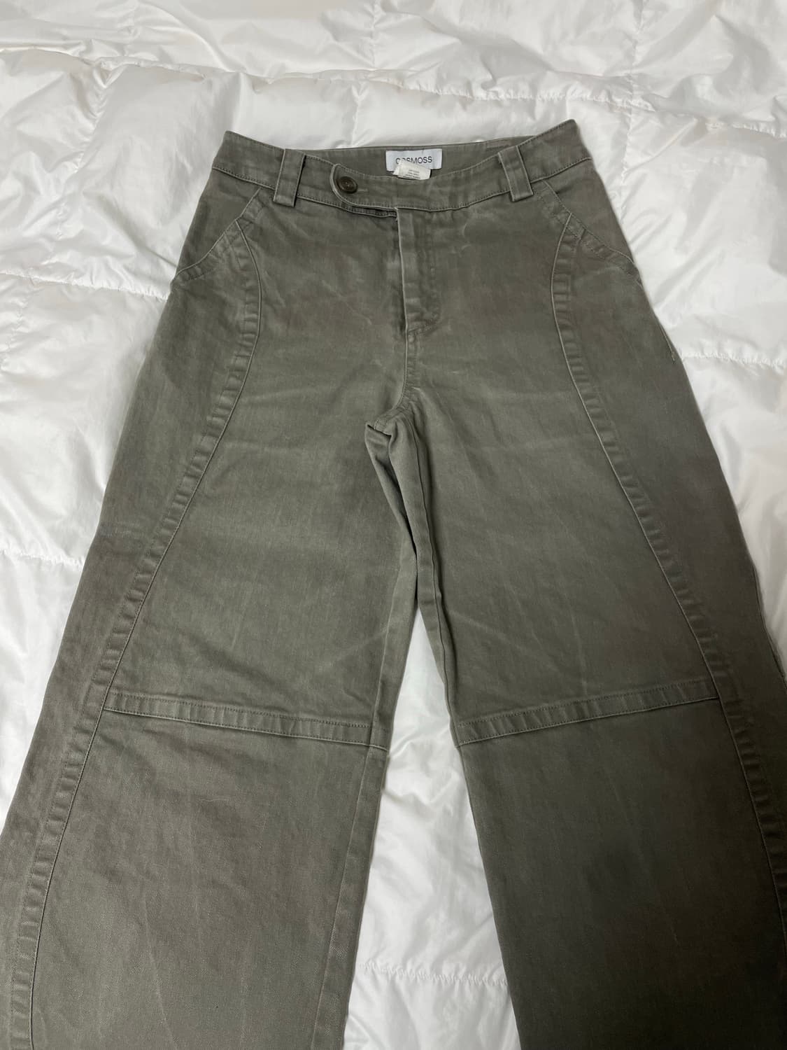 [COSMOSS] CURVED LINE WASHED DENIM PANTS 상품이미지5