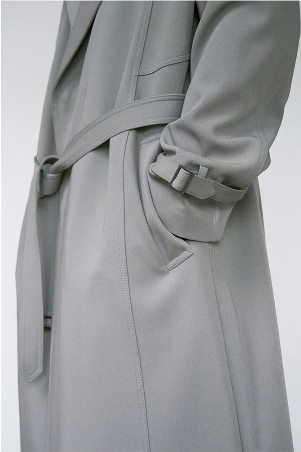 미나브 울 블랜디드 로브 트렌치 코트 새상품 상품이미지5