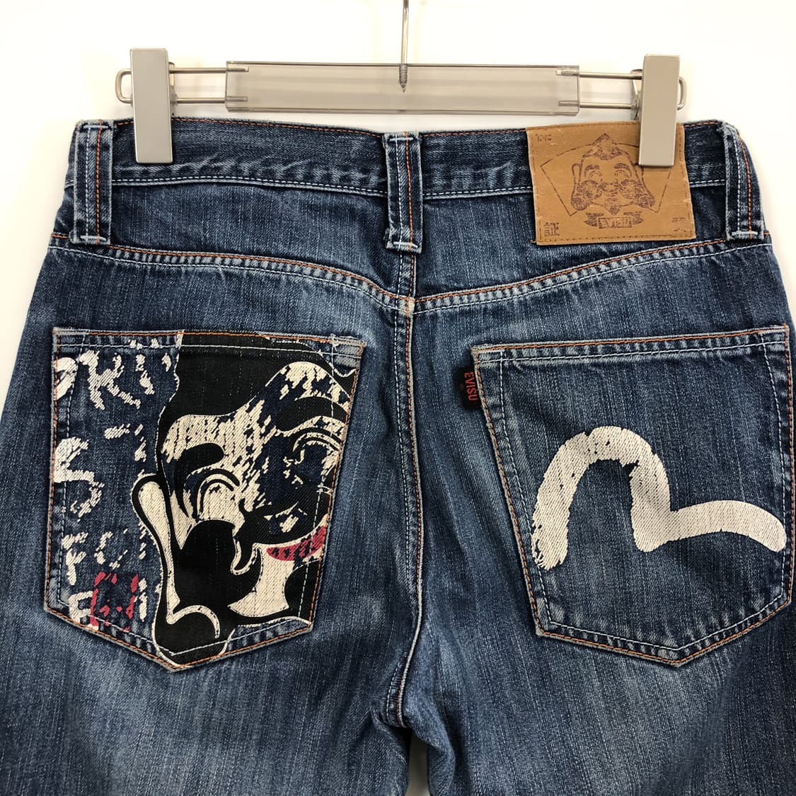 00s 에비수 프린팅 데님진 29 인치 상품이미지4