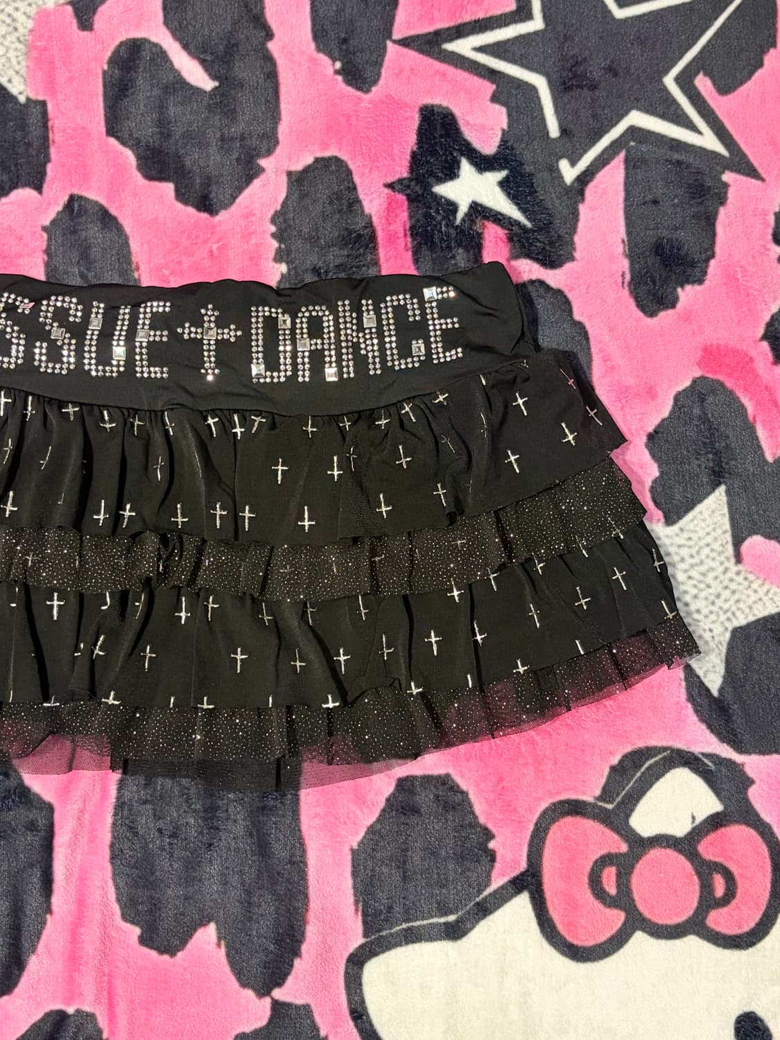 Goth cubic cross Frill mini skirt 상품이미지6
