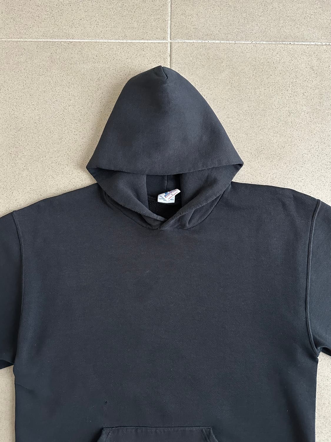 00s 빈티지 러셀 후드 블랙 L 디스트레스드 상품이미지4