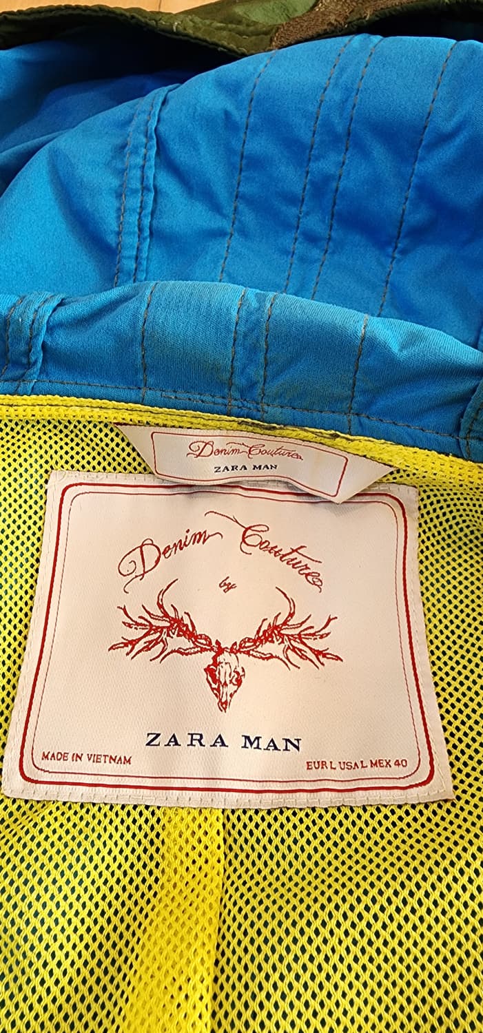 자라 데님 꾸뛰르 그린 자켓 100 상품이미지9