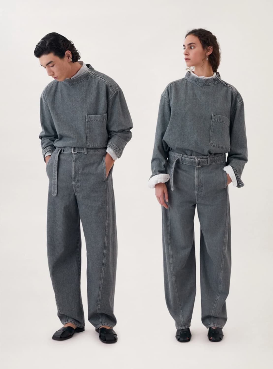 르메르 데님 집업 탑 스톤 그레이 xs 상품이미지1