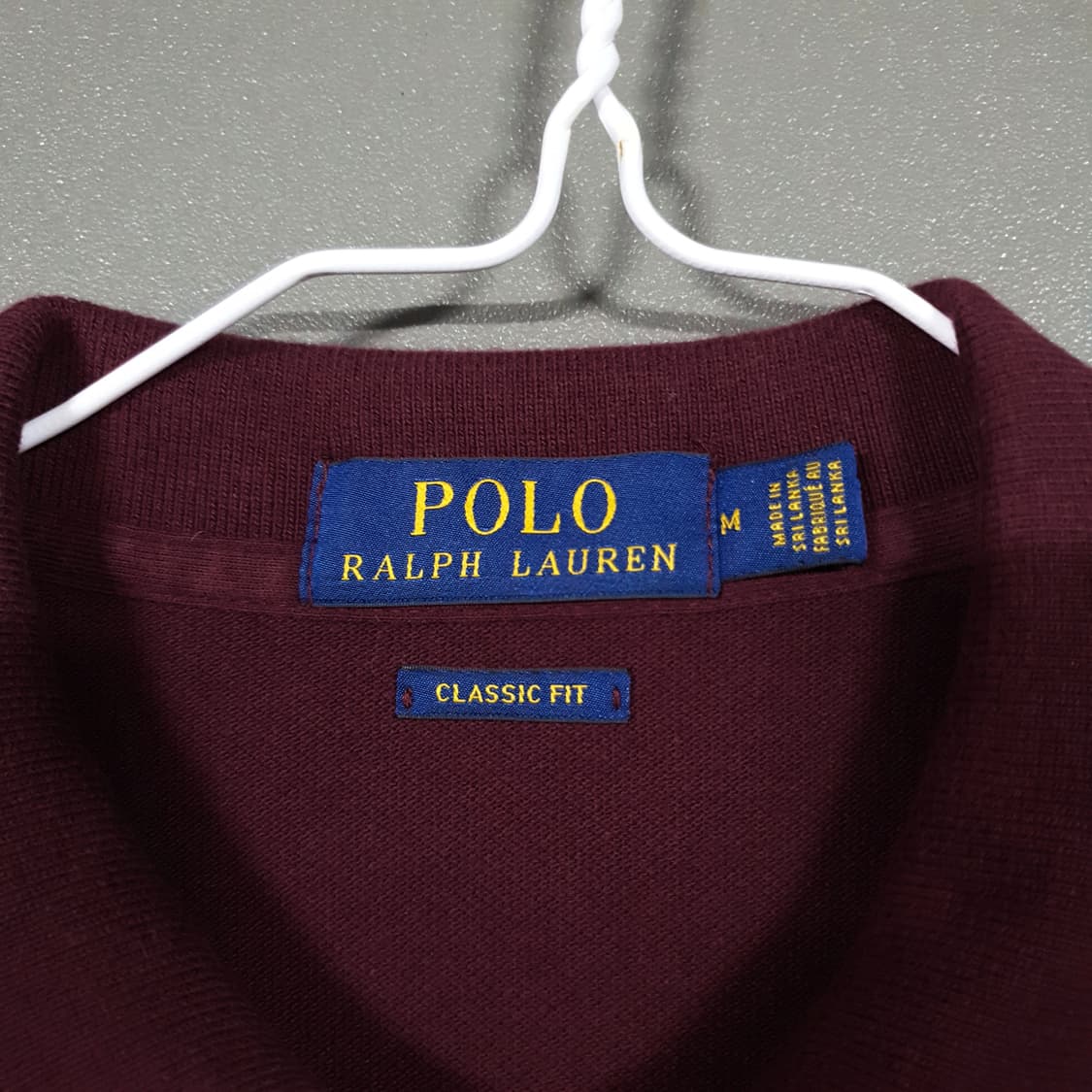 M) 폴로 랄프로렌 신형 포니 반팔 카라티 피케 셔츠 버건디 클래식핏 상품이미지4