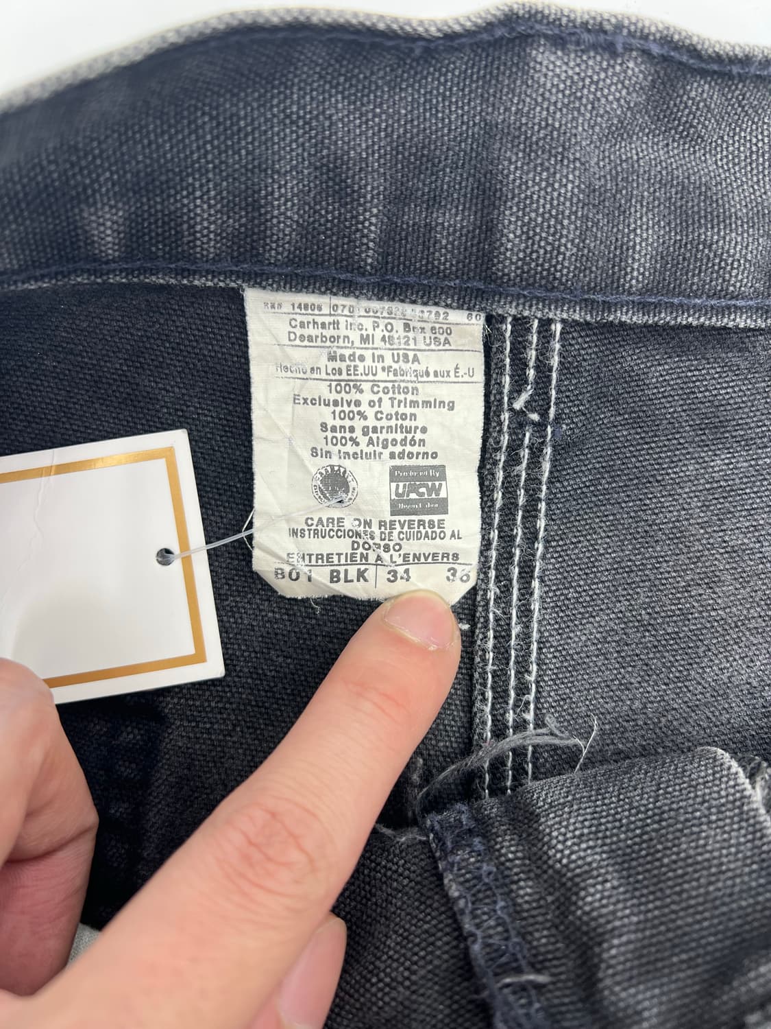 칼하트 카펜터 흑청 데님 팬츠 상품이미지6