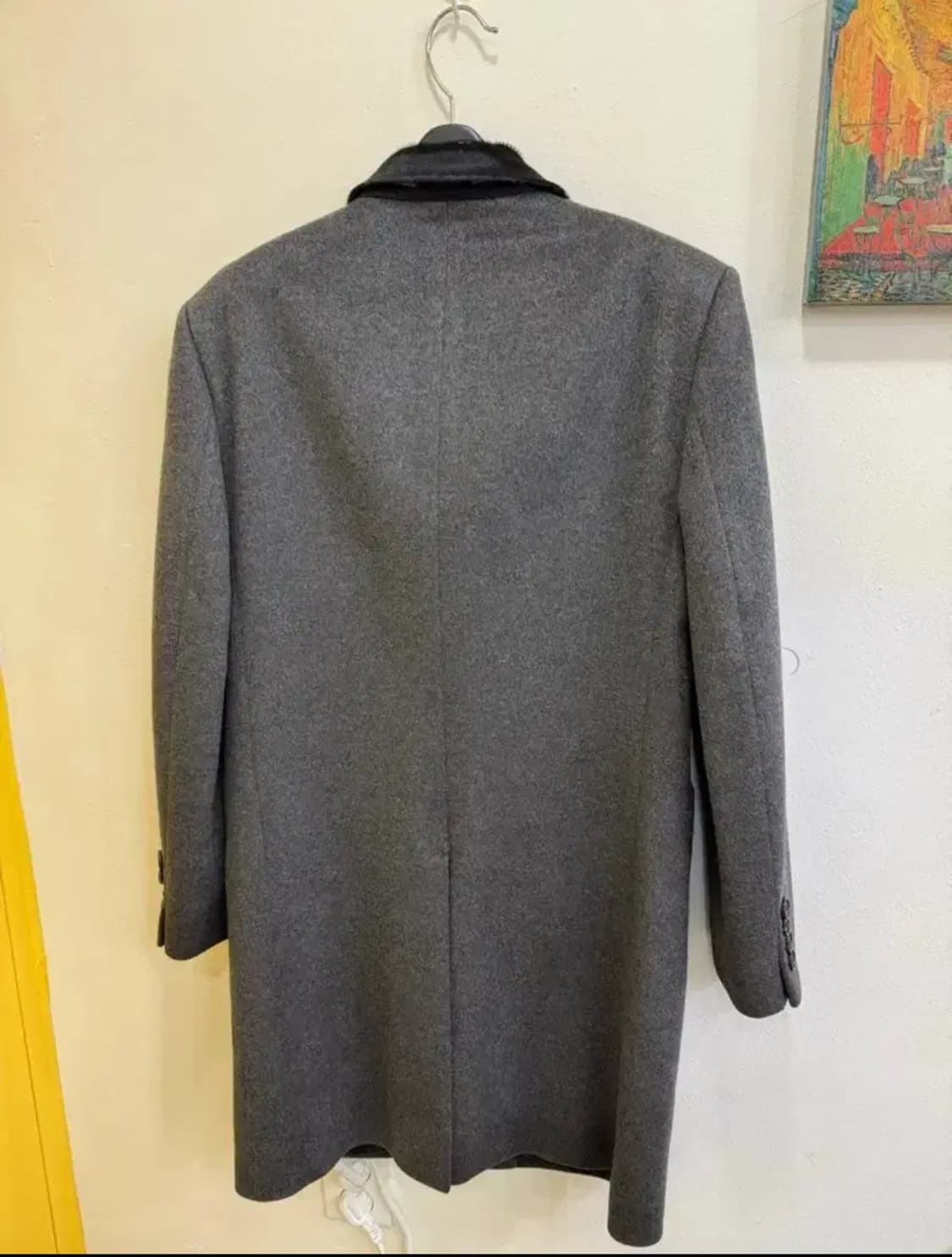 SYSTEM 시스템 이탈리안 캐시미어 더블 코트 – 클래식 차콜 상품이미지6