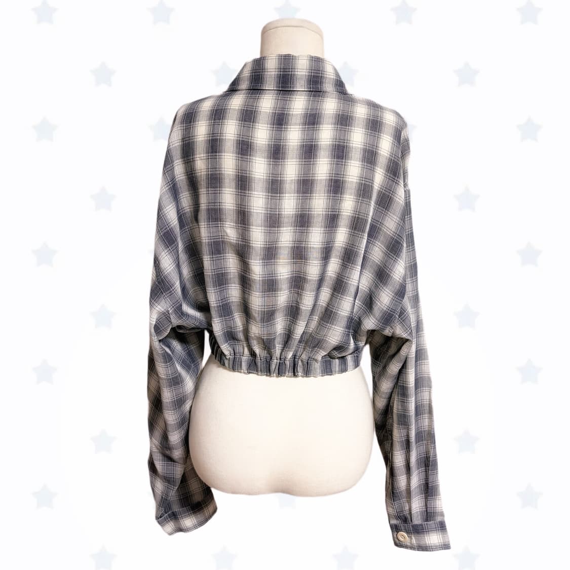 입생로랑 커스텀 체크 약 시스루 레이어드 포인트 투웨이 집업 상품이미지4