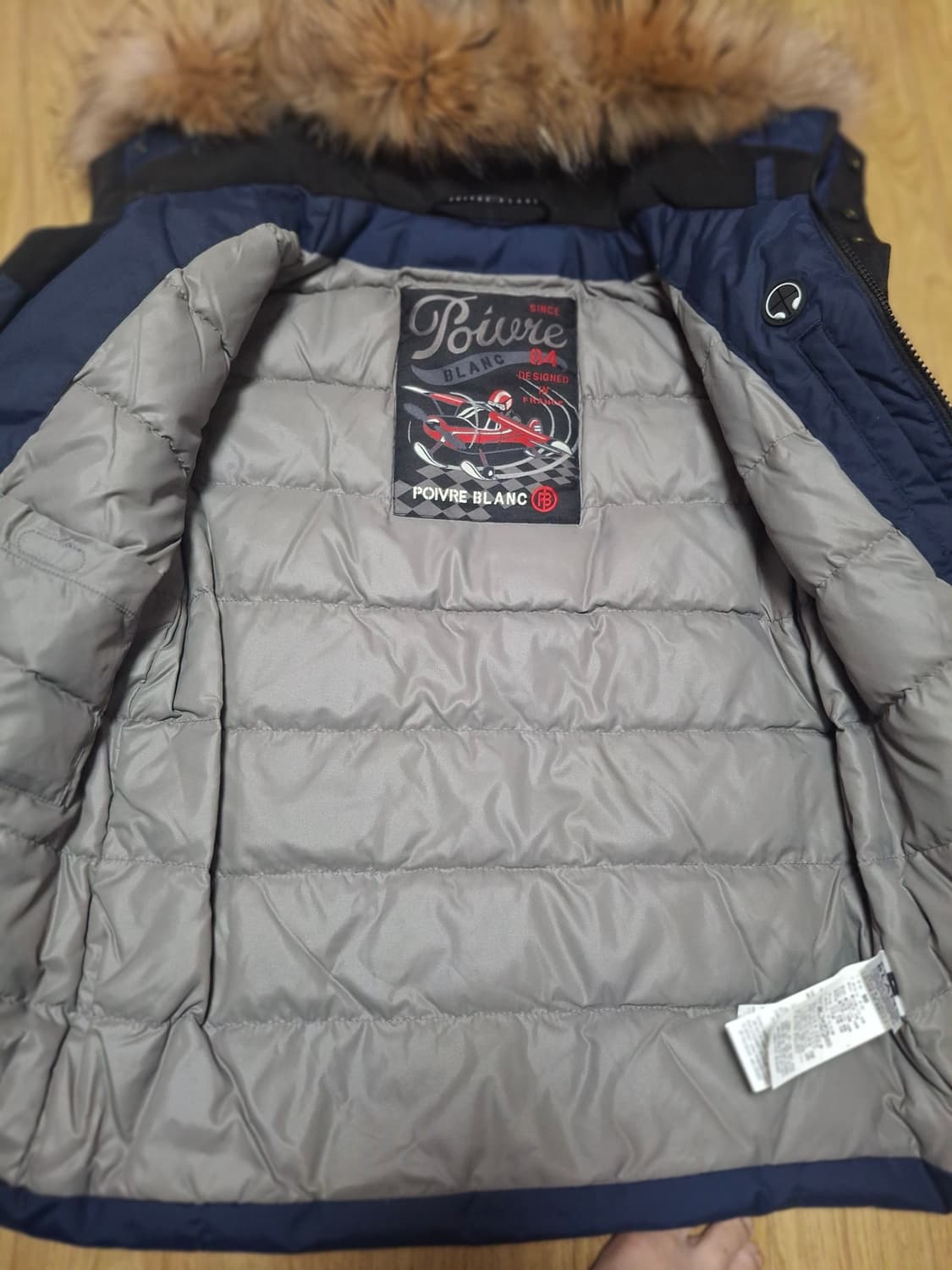 프랑스 스키복 전문 브랜드 쁘아 블랑 네이비색 미착용,주니어(택부착) 상품이미지3