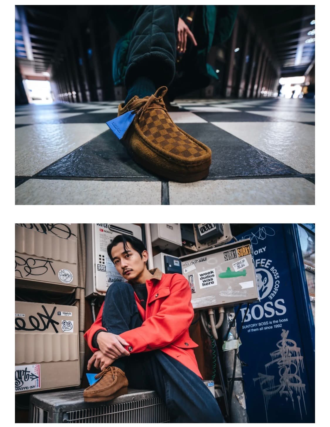 [새상품] 플래그스터프 x 클락스 왈라비 체커보드 265(US9) 상품이미지2