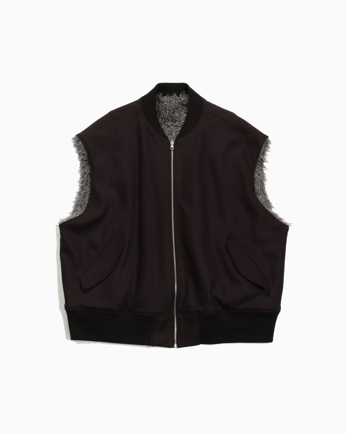  URU Wool Ponch Reversible Zip-Up Vest 상품이미지1