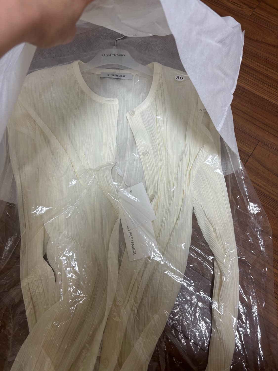 르셉템버 플리츠가디건+반팔 탑 상품이미지4