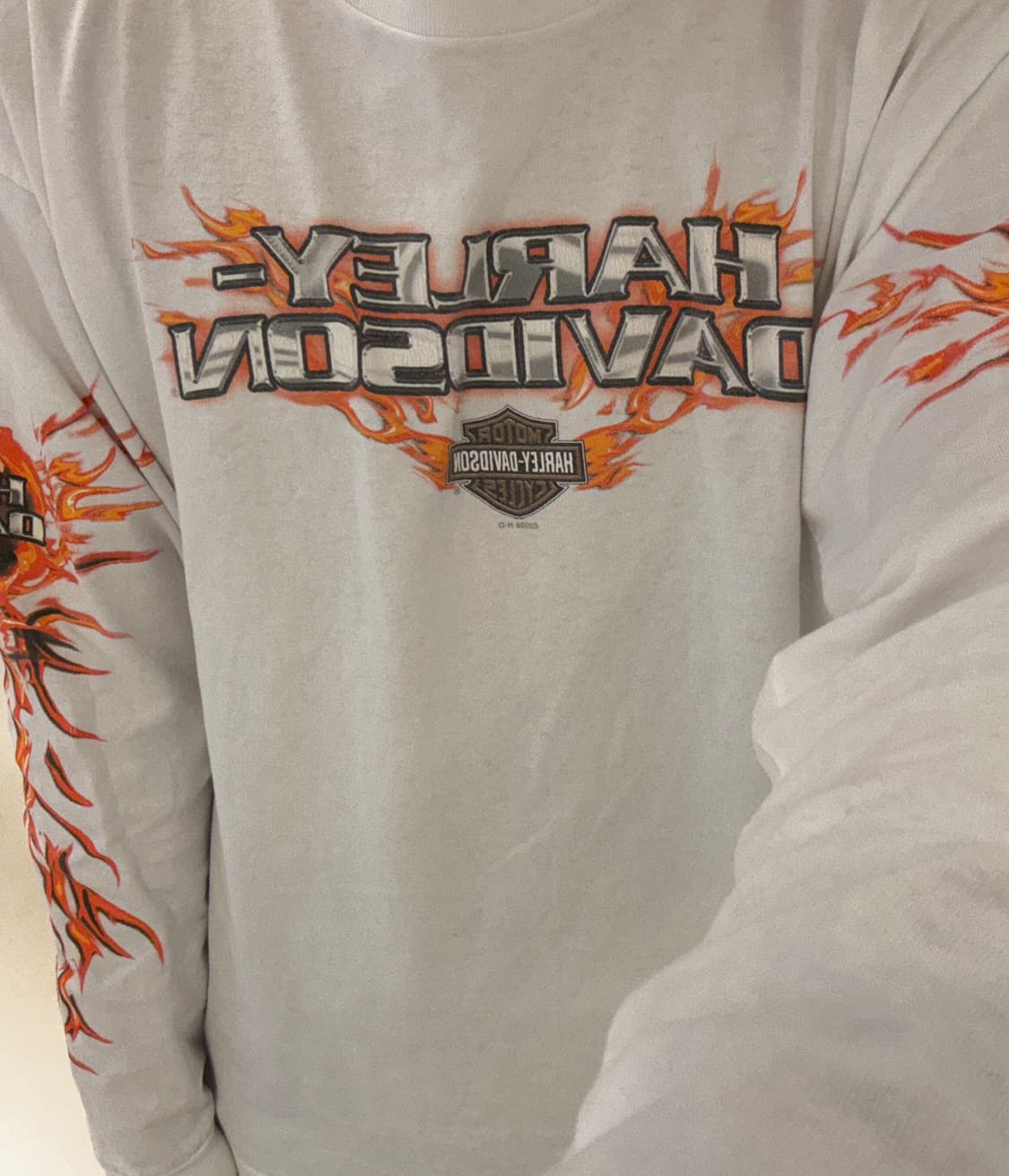 할리데이비슨 레드 플레임 롱슬리브 L 상품이미지1