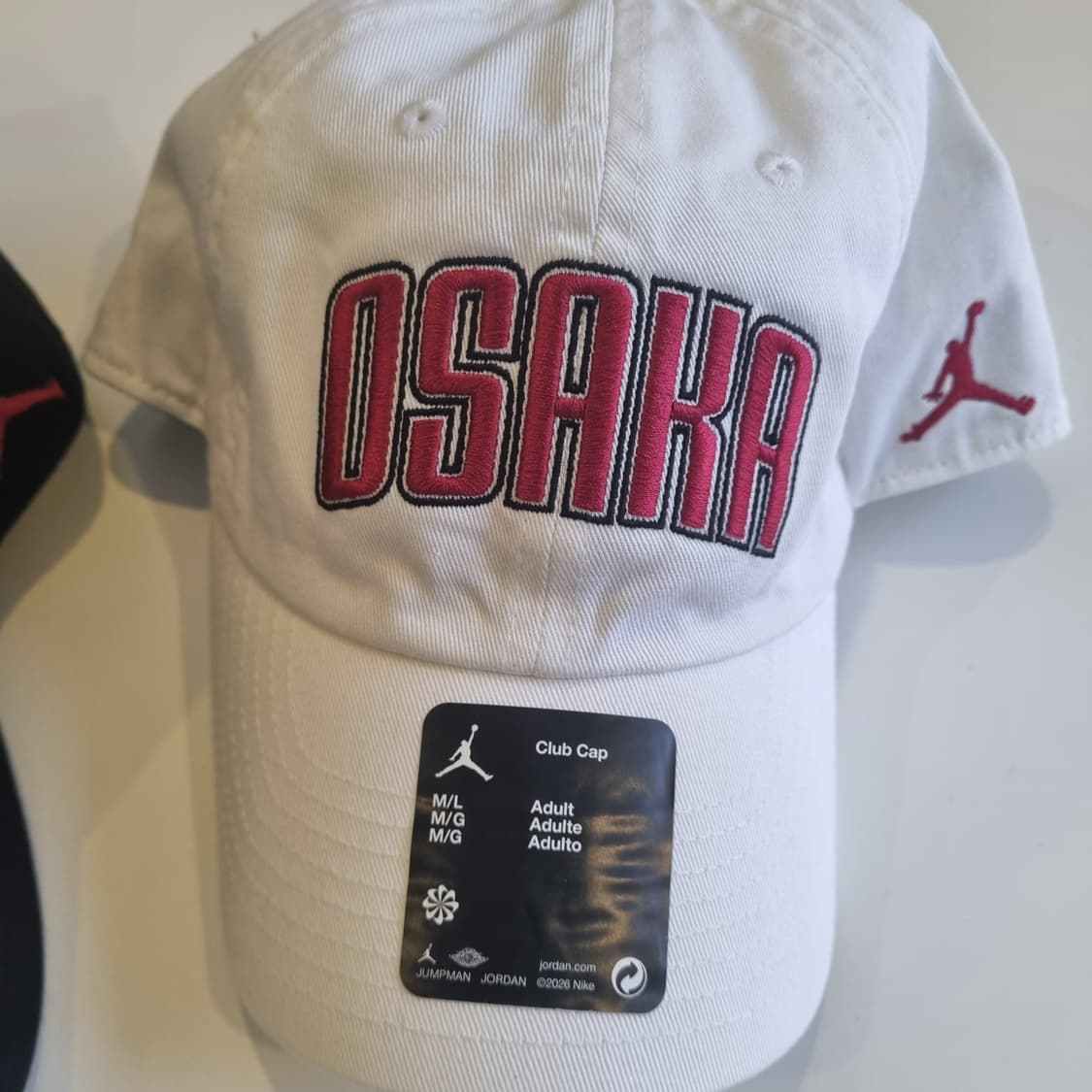 새제품 일본 나이키 조던 오사카 시티야구모자 볼캡 커플 블랙/화이트 상품이미지5