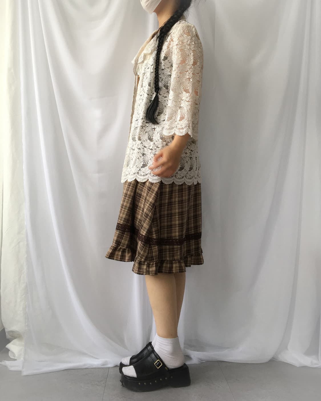 Pattern see through open jacket 상품이미지7