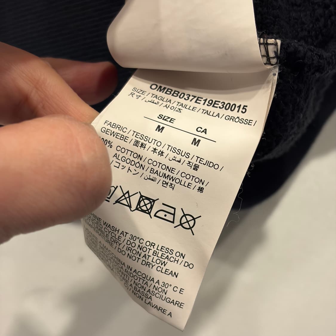 [M] 오프화이트 워터풀 폭포 프린팅 블랙 후드티 C241 상품이미지8