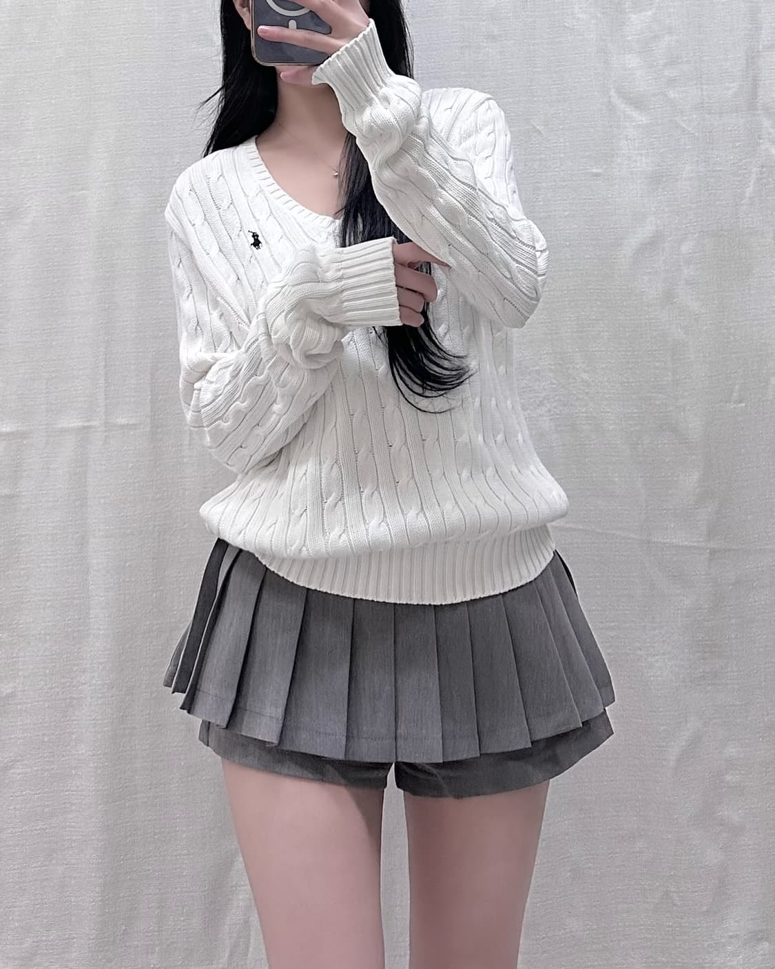 폴로랄프로렌 화이트 꽈배기 니트 상품이미지2