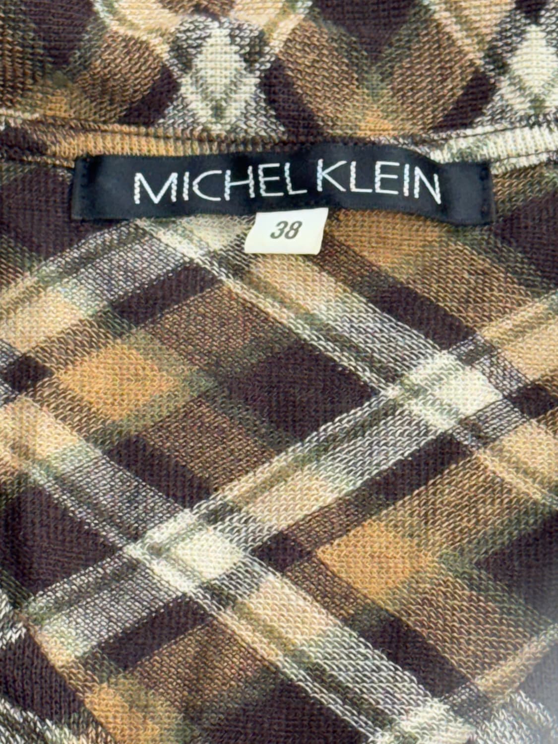 michel klein 빈티지 체크 타이 슬리브리스 상품이미지5