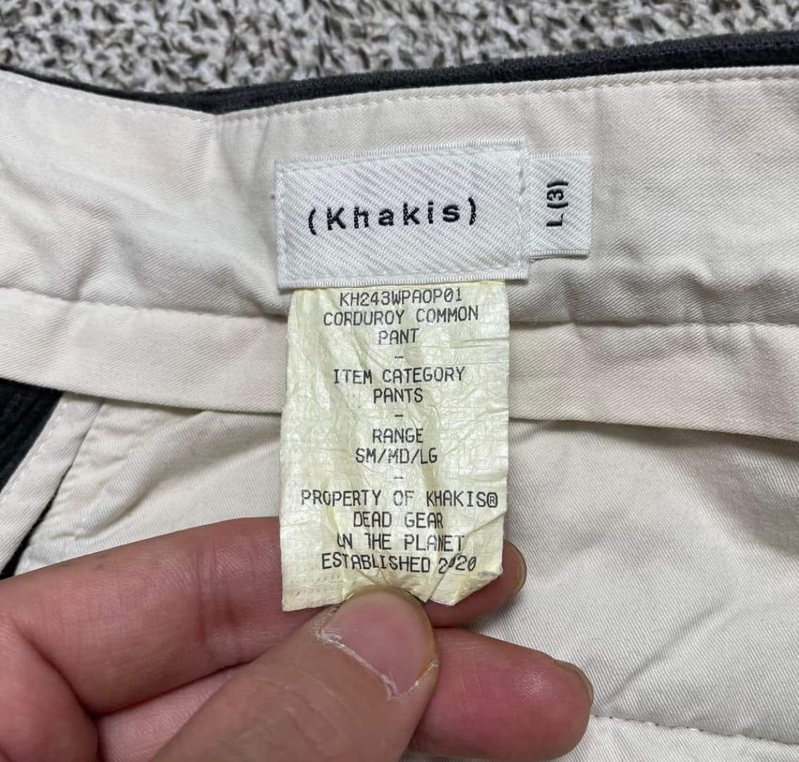 카키스 코듀로이 팬츠 L 상품이미지3