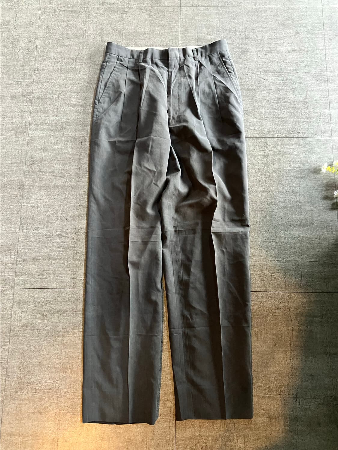 일본빈티지 트리밍버드깔 올드스쿨아메카지 스트릿 롱와이드 슬랙스팬츠 상품이미지1