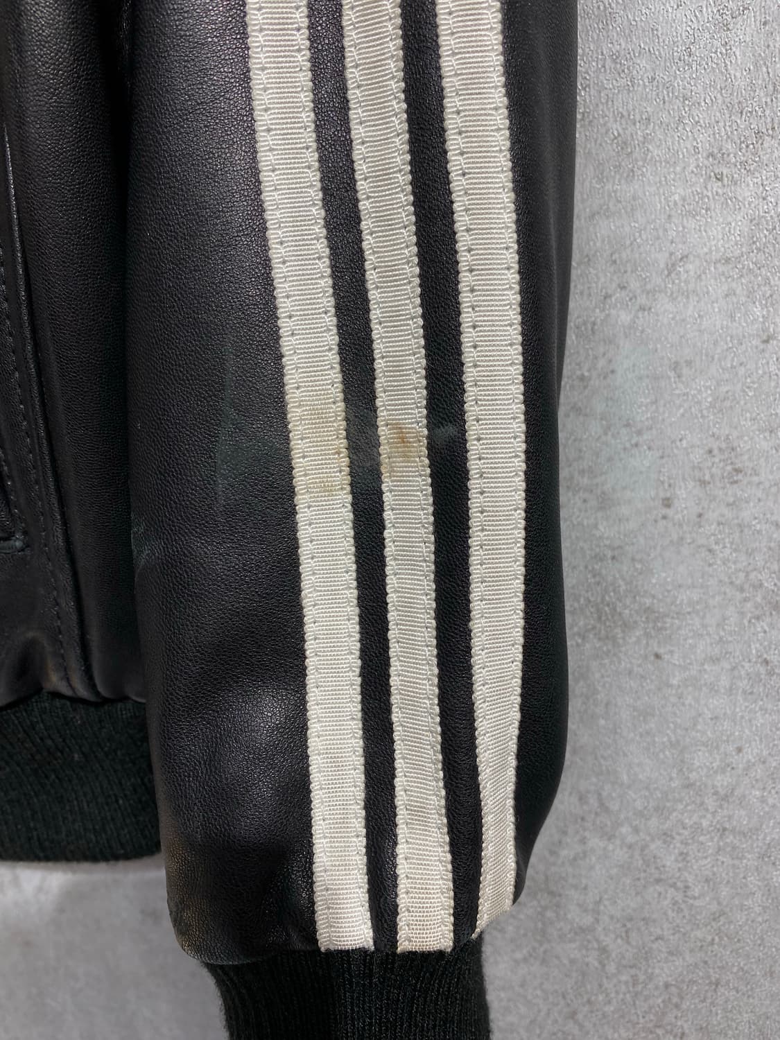 [M] Vintage 빈티지 3스트라이프 램스킨 레더자켓 상품이미지2