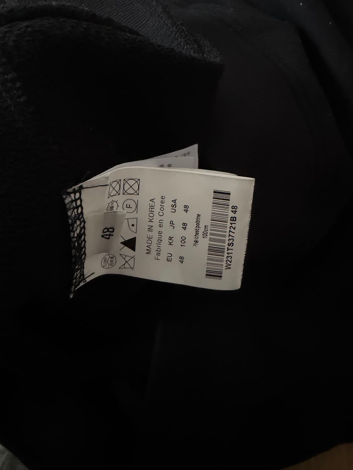 우영미 후드티 파리 백로고 후드 블랙 48 새상품급 상품이미지8