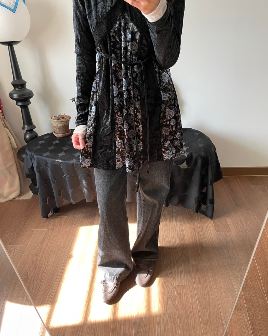 flower patterned top & one-piece 상품이미지4