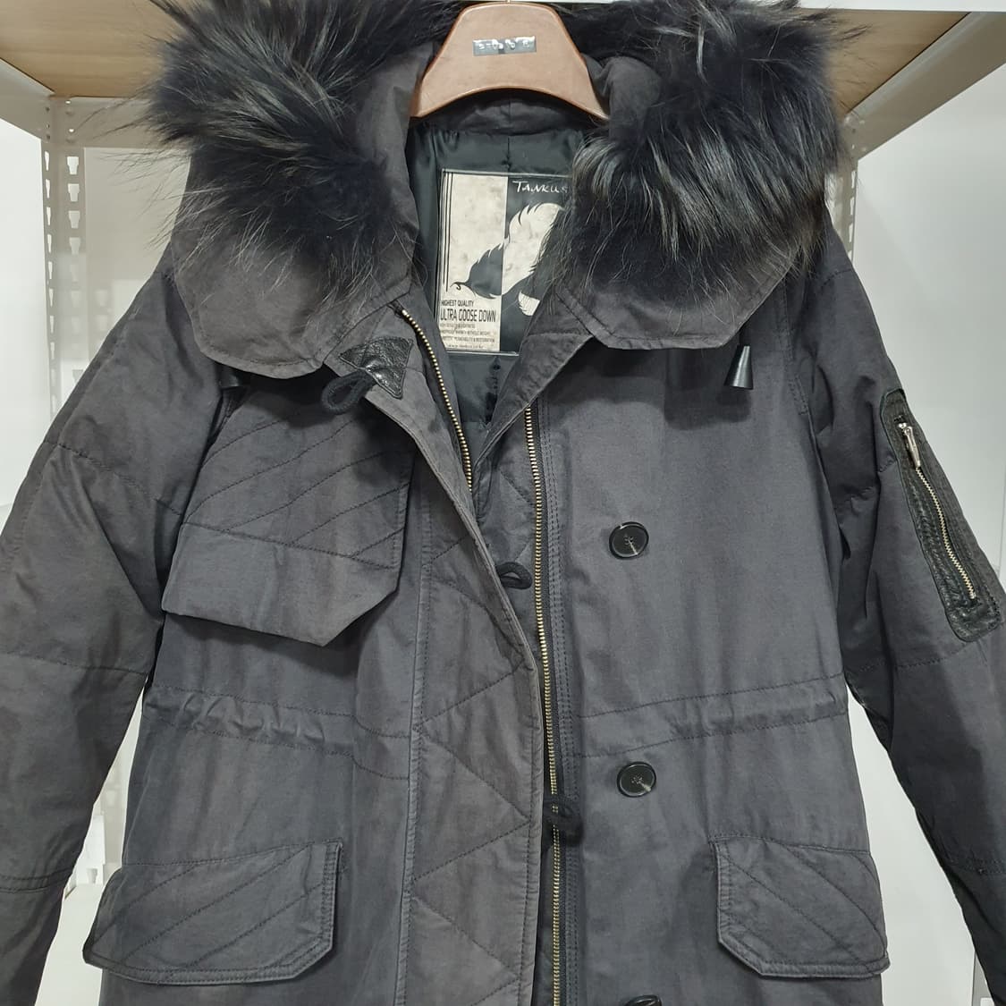 Tankus 빈티지 그런지페어리 한파용 야상 구스다운 롱패딩 ~77 상품이미지9