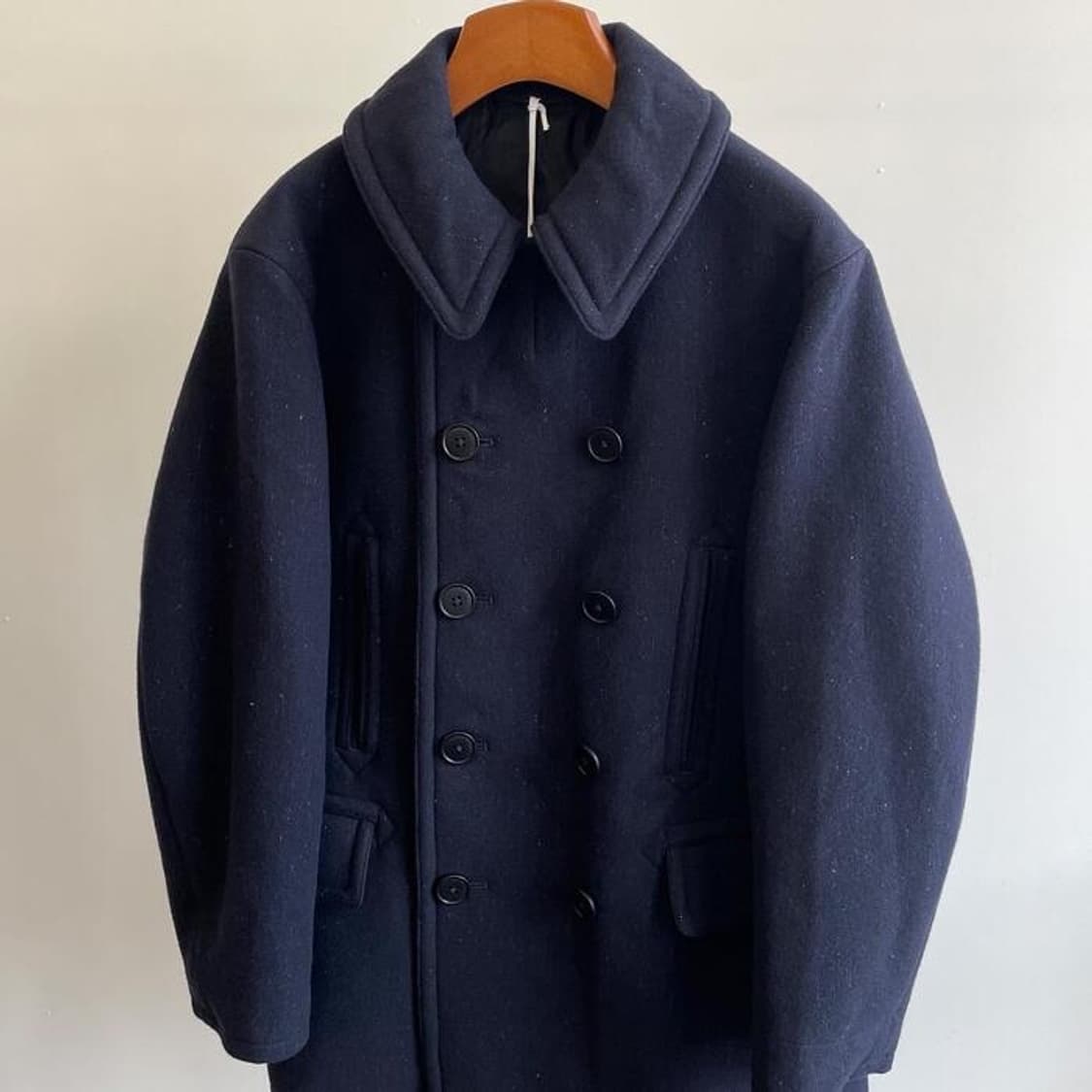 [42] 캡틴선샤인 / 23FW 울 멜튼 피코트 / 네이비 상품이미지3