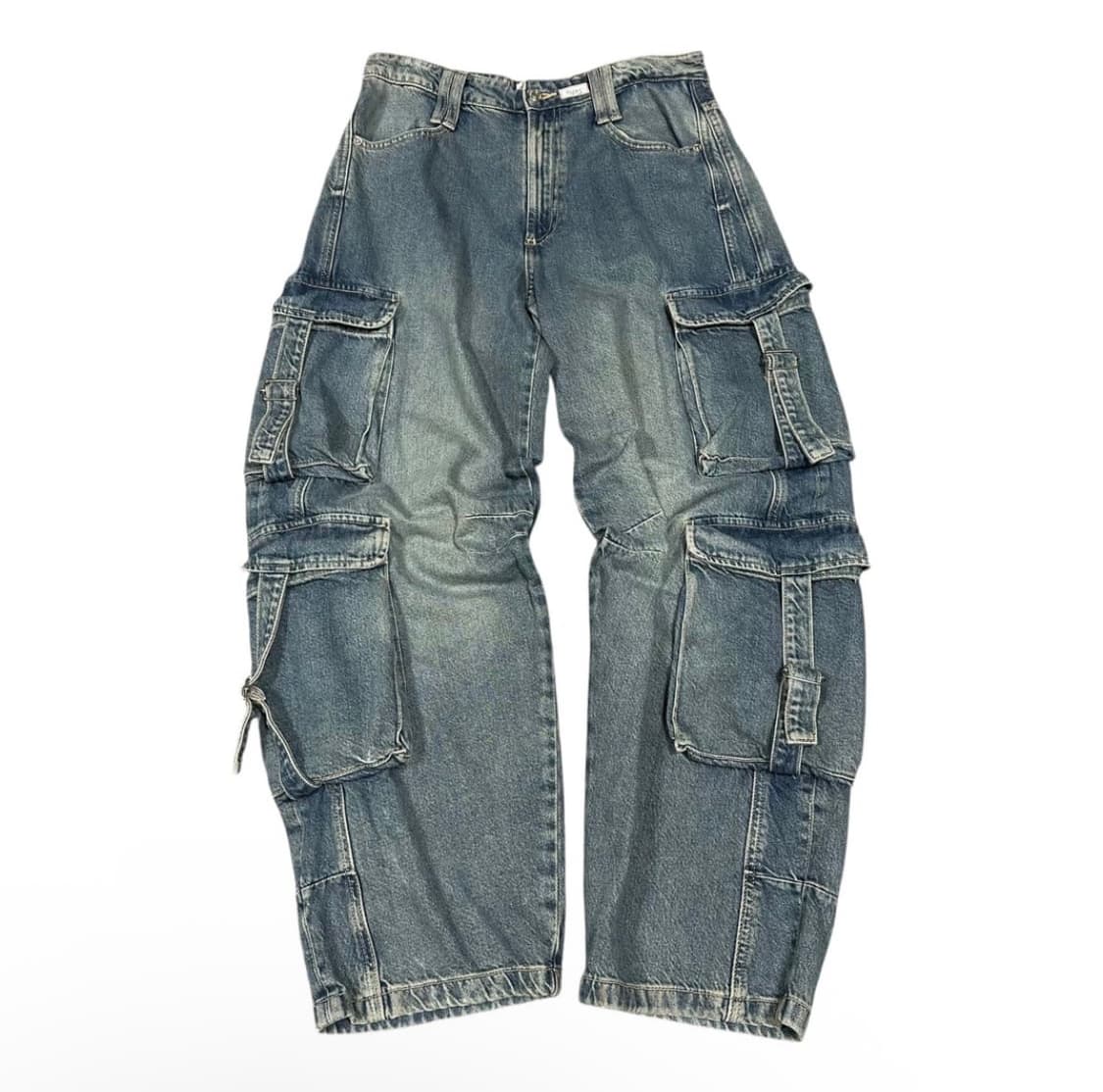 ZARA 자라 멀티 포켓 와이드 카고 데님 상품이미지1