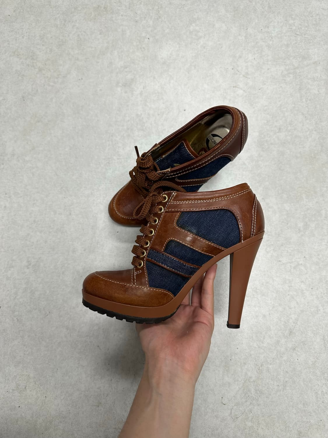 Just Cavalli 레더 레이스업 부츠 상품이미지6