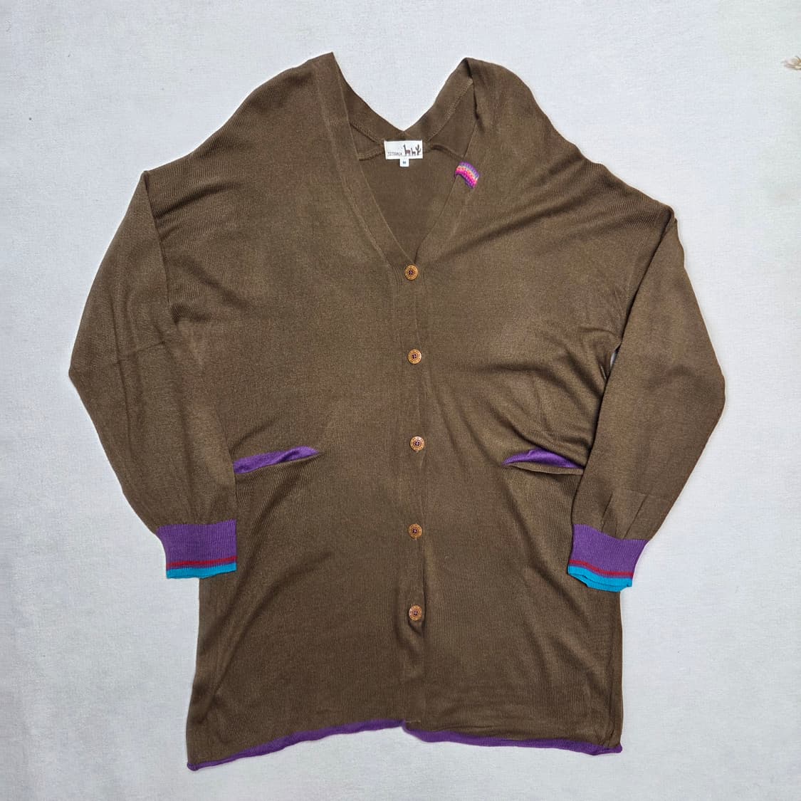 TITICACA 티티카카 배색 포인트 롱가디건 상품이미지1