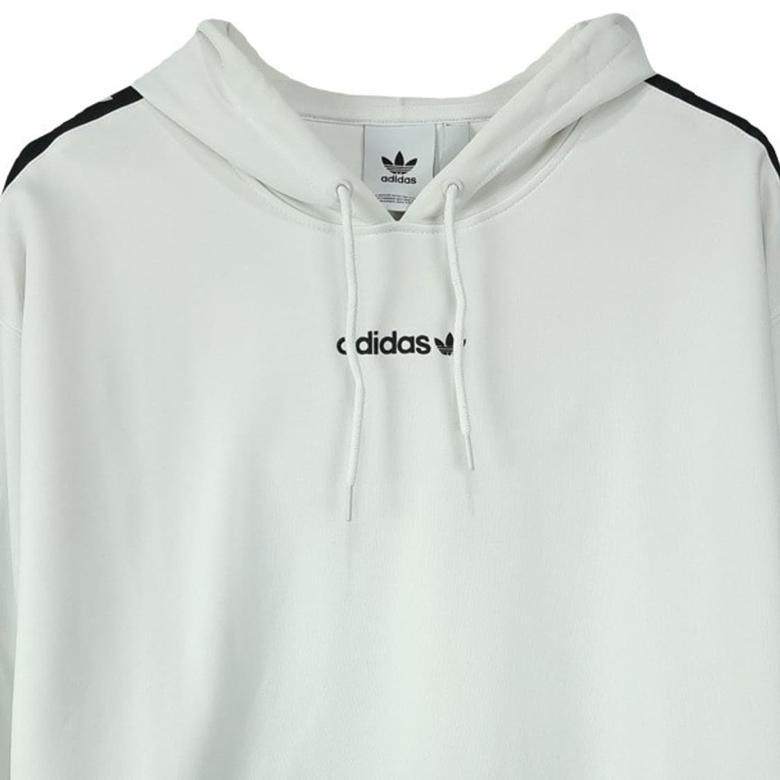 [아디다스] 사이드 라인 로고 오버핏 후드티 화이트 M19749 상품이미지4