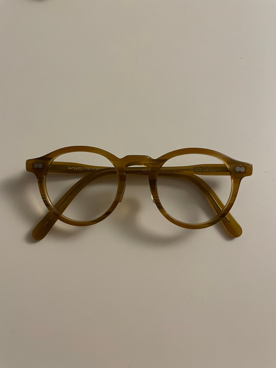 모스콧 밀첸 46사이즈 블론드 색상 + 클립온렌즈 상품이미지2