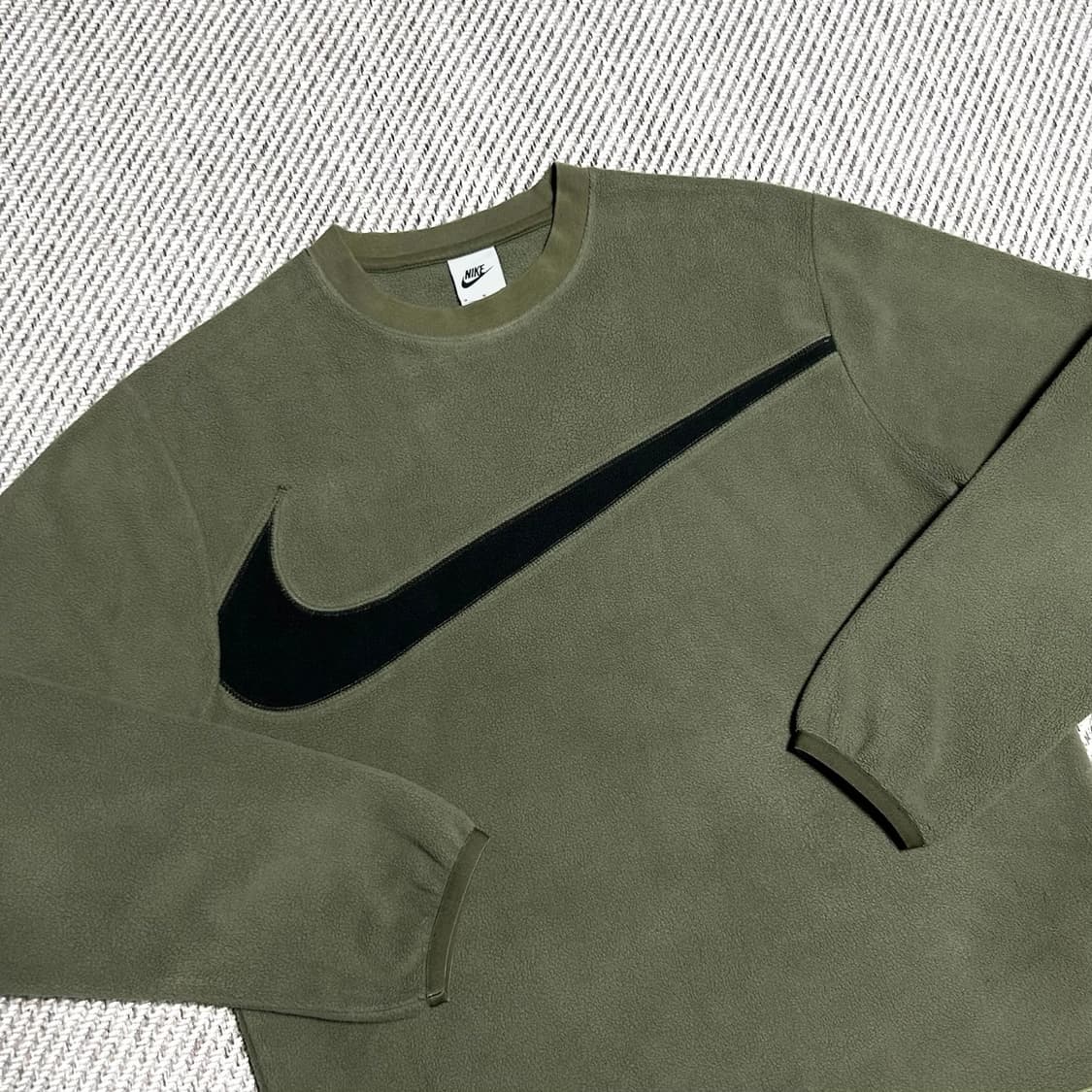 [M] Nike 나이키 카키 빅스우시 후리스 맨투맨 상품이미지2