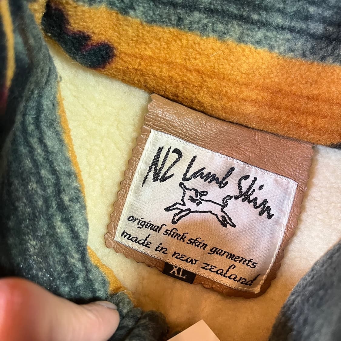 VINTAGE 빈티지 NZ 양가죽 에스닉 플리스 자켓 상품이미지4