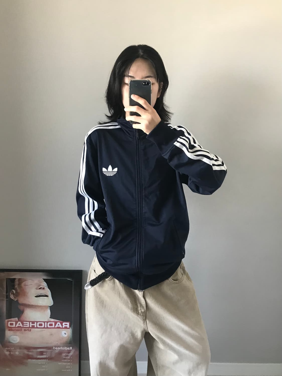 아다다스 구파이어버드 네이비 화이트 트랙탑 져지 상품이미지1