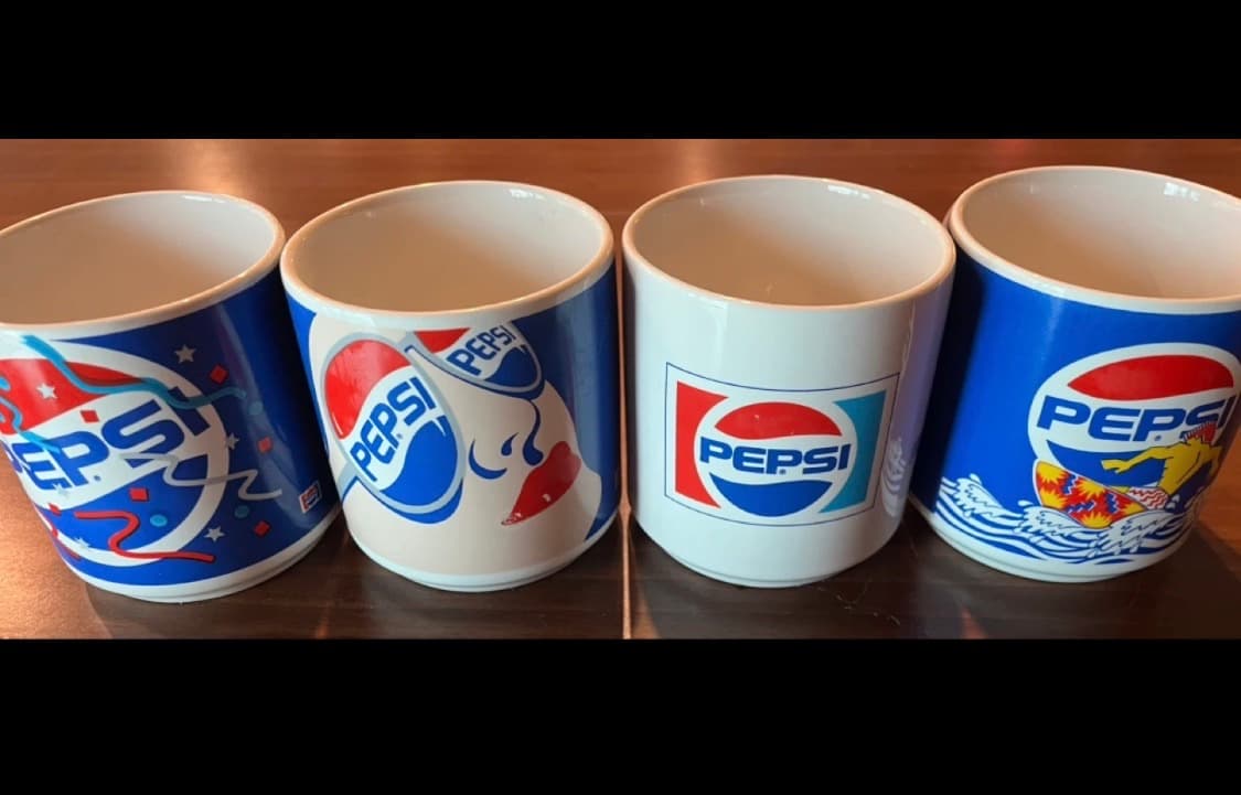 빈티지 펩시 머그컵 4p 상품이미지1