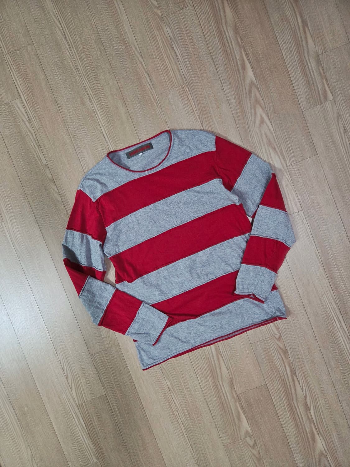 타라곤 재팬 레드 스트라이프 롱 슬리브 티셔츠 상품이미지3