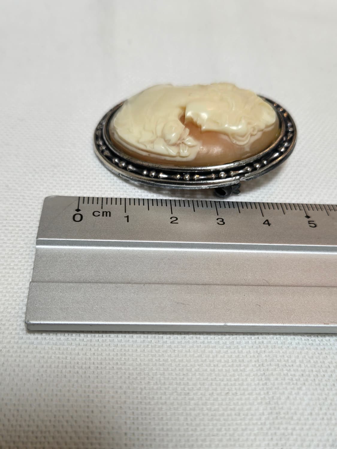 유럽 빈티지 쉘 카메오 브로치 │ 실버 프레임 · 로즈 모티프 상품이미지6